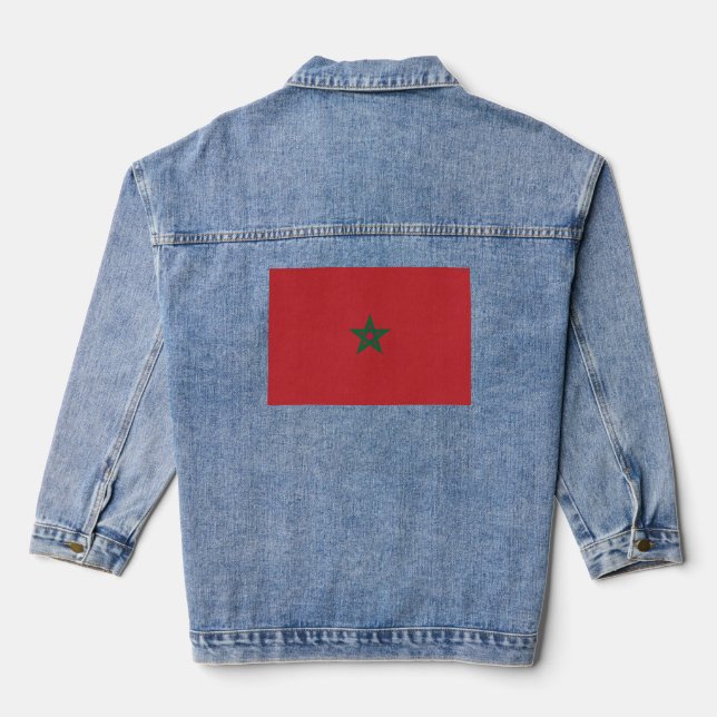 Morocco Flag Denim Jacket (Back)