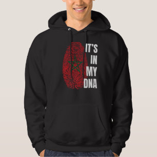 Morocco Flag Dna Fingerprint Black History Month Hoodie
