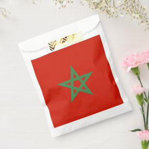 Morocco flag favour bags