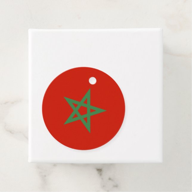 Morocco flag favour tags (In Situ)
