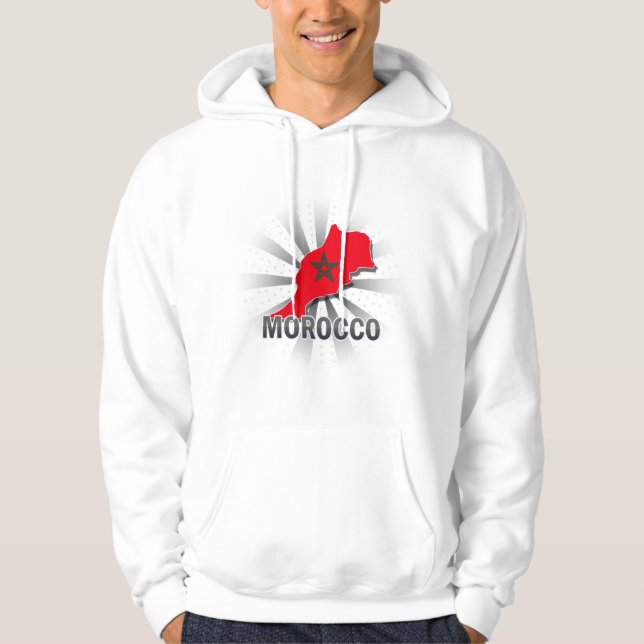 Morocco Flag Map 2.0 Hoodie (Front)
