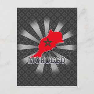 Morocco Flag Map 2.0 Postcard