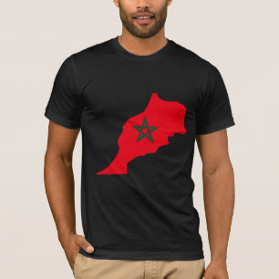 Morocco Flag Map full size T-Shirt