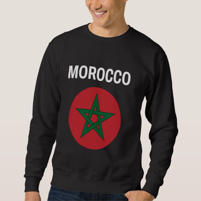 Morocco Flag Modern Sweatshirt (Front)