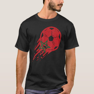 Morocco Flag Moroccan Soccer Football Fan Men Wome T-Shirt