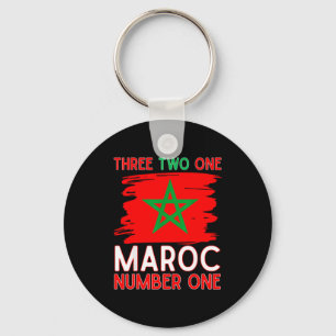 Morocco Flag Moroccan Soccer Supporter For Men Wom Key Ring