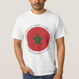 Morocco Flag Patriotic Apparel  T-Shirt