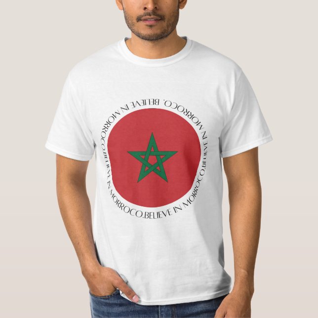 Morocco Flag Patriotic Apparel  T-Shirt (Front)