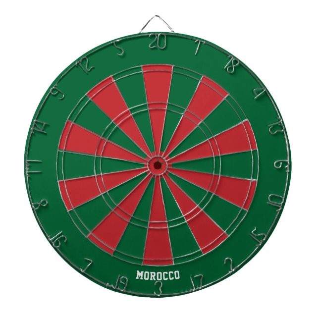 Morocco Flag Patriot's Bullseye Dartboard (Front)