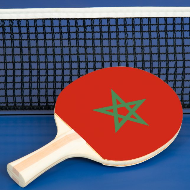 Morocco flag ping pong paddle (Insitu)