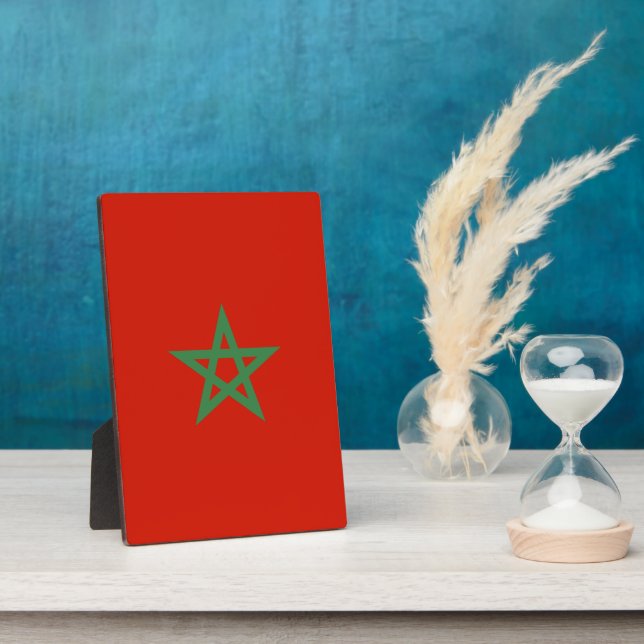 Morocco flag plaque (Side)