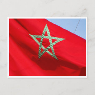 morocco flag postcard