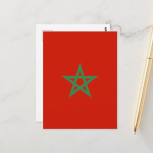 Morocco flag postcard