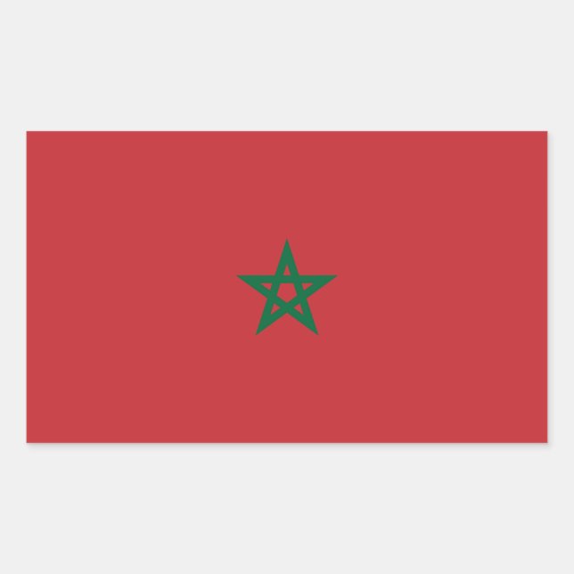 Morocco Flag Rectangular Sticker (Front)