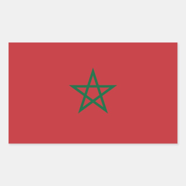 Morocco Flag Rectangular Sticker (Front)