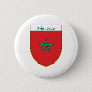 Morocco flag Shield 6 Cm Round Badge