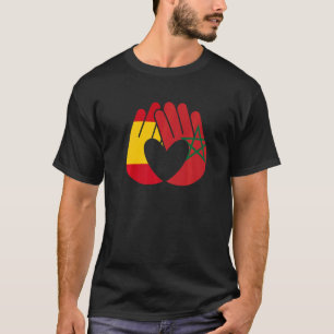 Morocco Flag Spain Flag Friendship Brotherhood Han T-Shirt