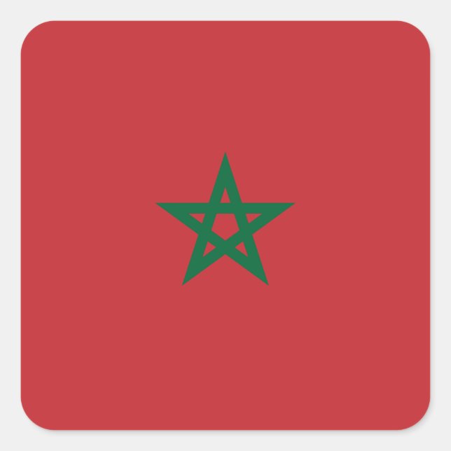 Morocco Flag Square Sticker (Front)