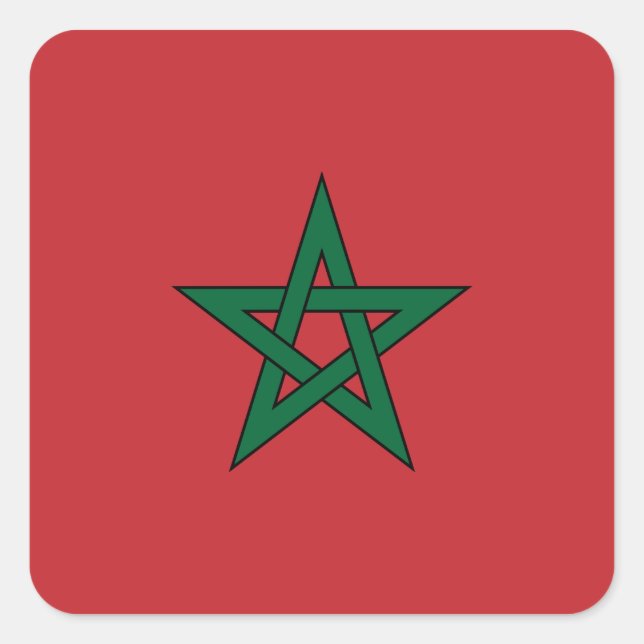 Morocco Flag Sticker (Front)