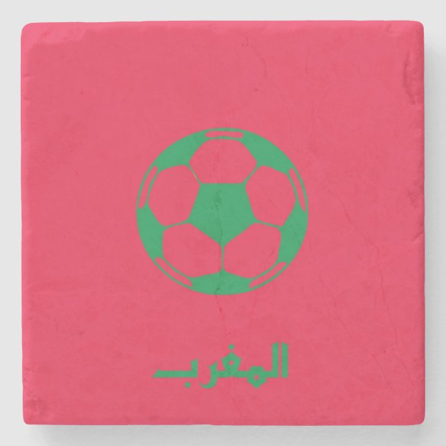 Morocco Flag Stone Coaster (Front)