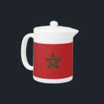 Morocco Flag Teapot<br><div class="desc">Add a touch of Moroccan pride to your tea time with our exclusive teapot featuring the flag of Morocco! Crafted with meticulous attention to detail, this teapot is more than just a functional item; it’s a celebration of Morocco’s rich heritage and cultural pride. The vibrant design prominently displays the iconic...</div>