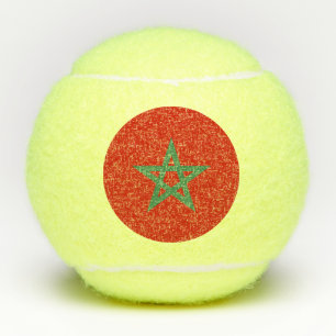 Morocco flag tennis balls