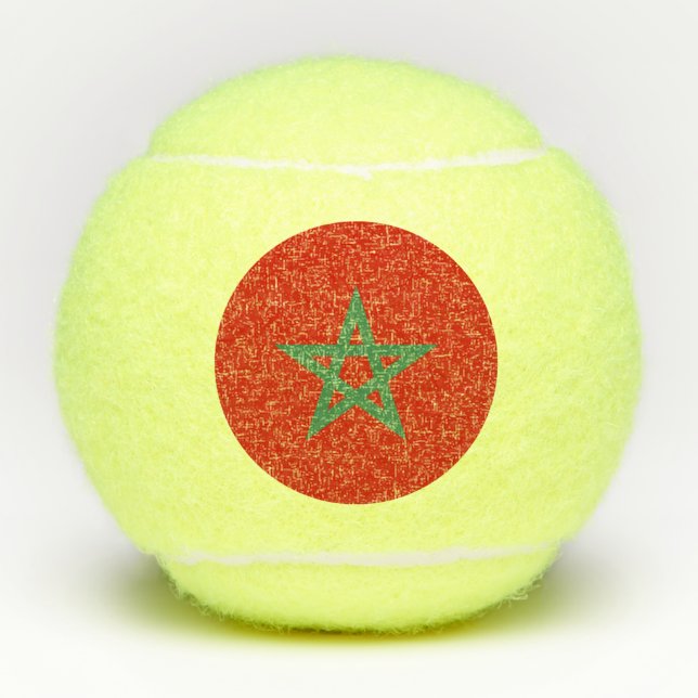 Morocco flag tennis balls (Front)