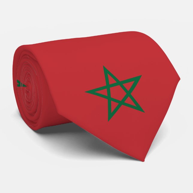 Morocco Flag Tie (Rolled)