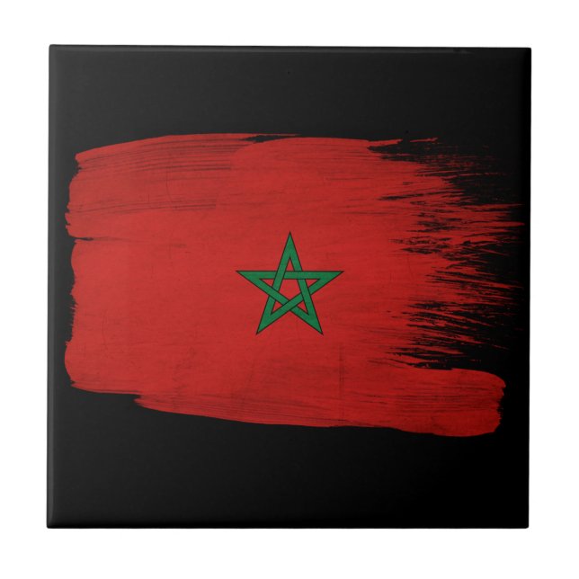 Morocco Flag Tile (Front)