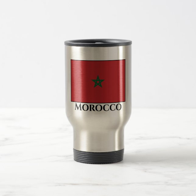 Morocco Flag Travel Mug (Center)