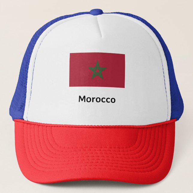 Morocco Flag Trucker Hat (Front)