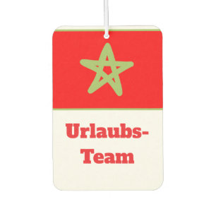Morocco flag vacation team car air freshener