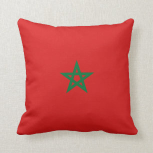 Morocco Flag x Flag Pillow