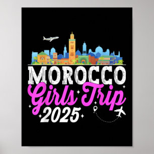 Morocco Girls Trip 2025 Summer Vacation Bacheloret Poster