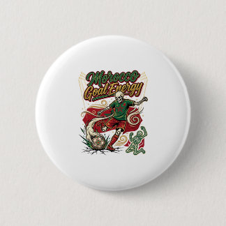 Morocco Goal Energy Skeleton Striker Nations Creat 6 Cm Round Badge