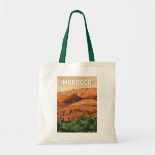 Morocco Illustration Travel Art Vintage Tote Bag