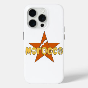 Morocco is a wordmark of doors, dunes, and palms iPhone 15 pro case