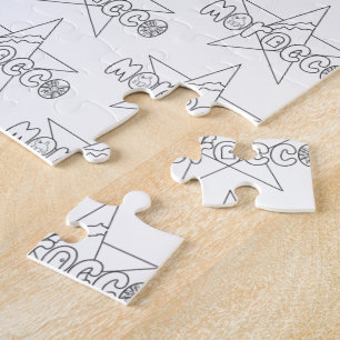 Morocco is crowned traditions, doors of court jigsaw puzzle