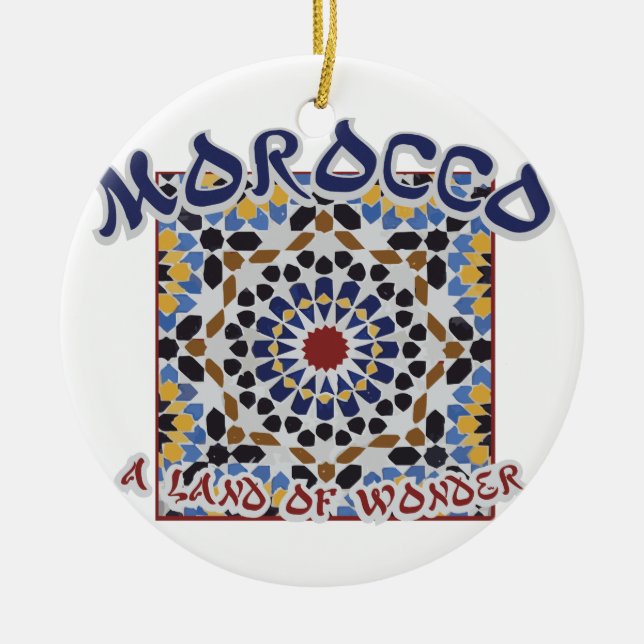 Morocco Land Of Wonder Ceramic Tree Decoration (Front)