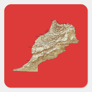 Morocco Map Sticker