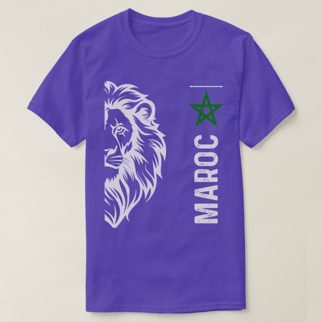 morocco Maroc lion Flag 2024 T-Shirt (Design Front)