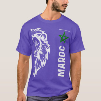morocco Maroc lion Flag 2024 T-Shirt