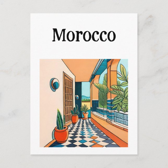 Morocco Marrakech  Postcard (Front)