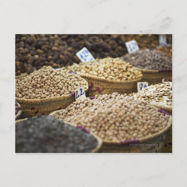 Morocco,Marrakesh,The Medina,Local produce on a Postcard (Front)