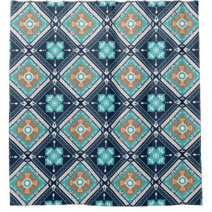 Morocco Mexican Seamless Decorative Pattern Backgr Shower Curtain