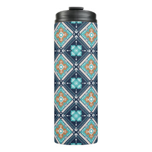 Morocco Mexican Seamless Decorative Pattern Backgr Thermal Tumbler