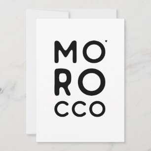 Morocco - minimalistic typography card