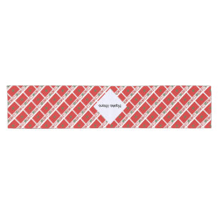 Morocco Moroccan Flag Tiled Personalised Name Short Table Runner