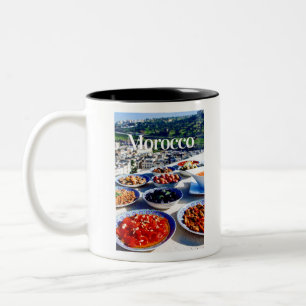 Morocco    Moroccan   Moroccan Food   Morocco trip Two-Tone Coffee Mug