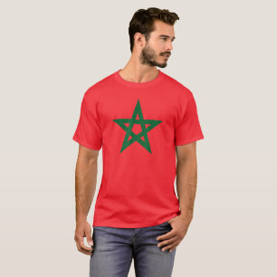 Morocco Moroccan Star Flag Football Jersey T-Shirt